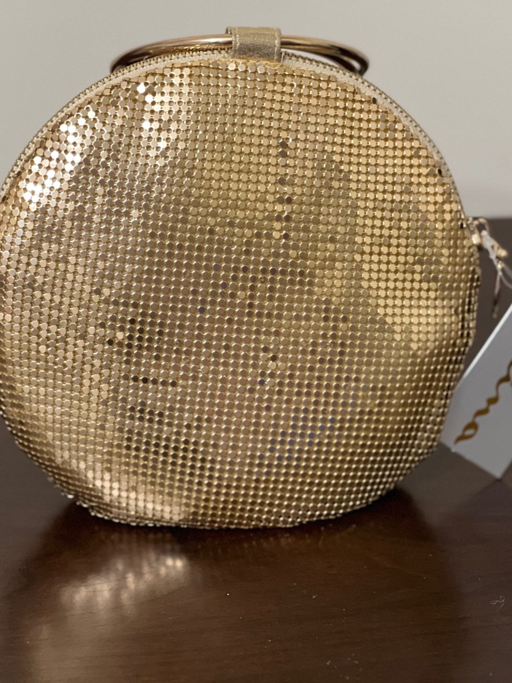 Vintage Gold Round Purse